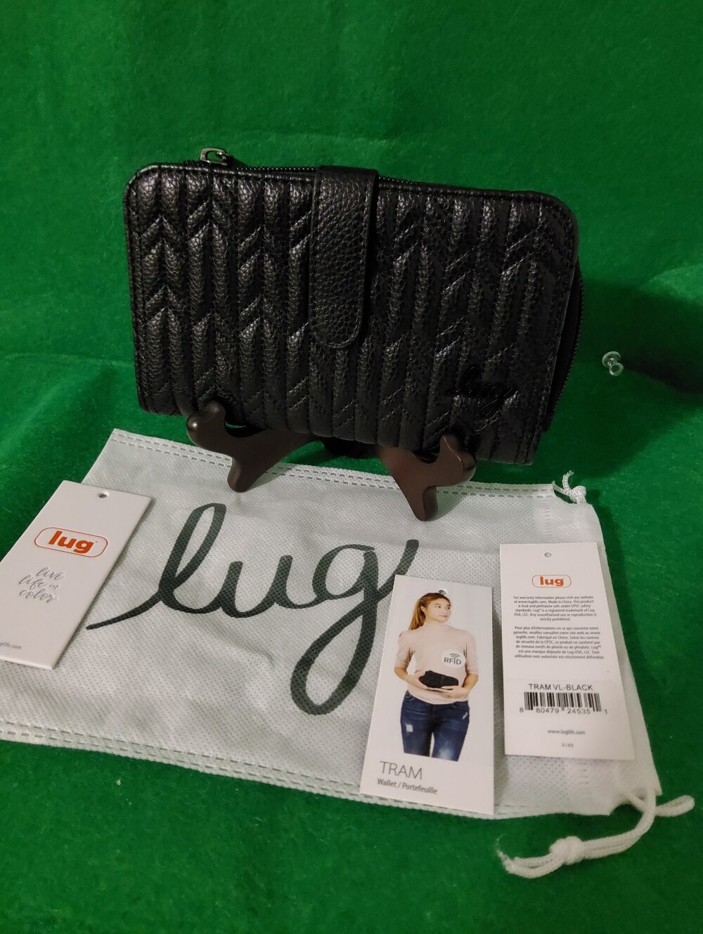 Lug Tram VL (Vegan Leather) Wallet, Black